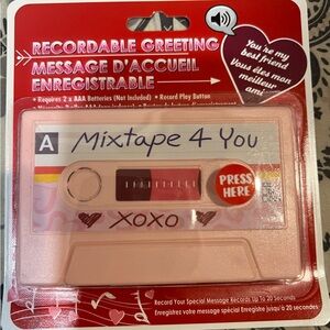 Pink Recordable Greeting Cassette